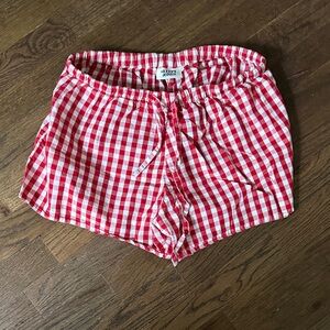 Sleepy Jones Red Gingham Women’s Drawstring Shorts